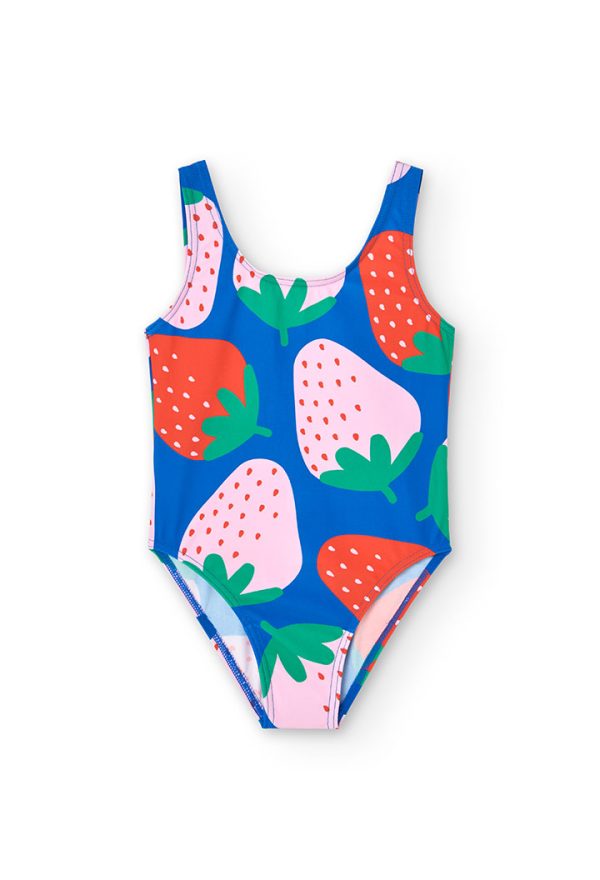Swimsuit polyamide printed for girl