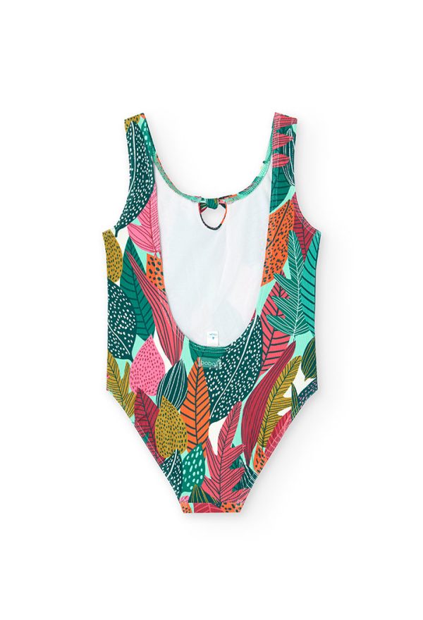 Swimsuit polyamide "leaves" for girl - Image 2