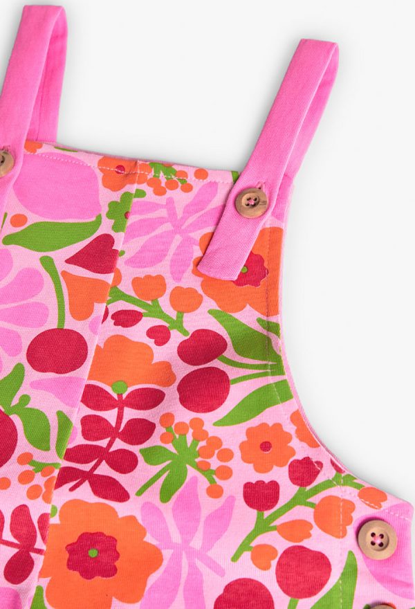 Knit jumpsuit floral for girl -BCI - Image 3