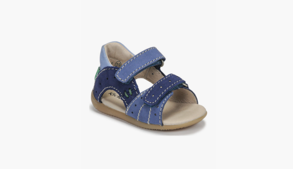 Kickers Παιδικά Πέδιλα Ανατομικά με Σκρατς για Αγόρι Μπλε 785401-10-53