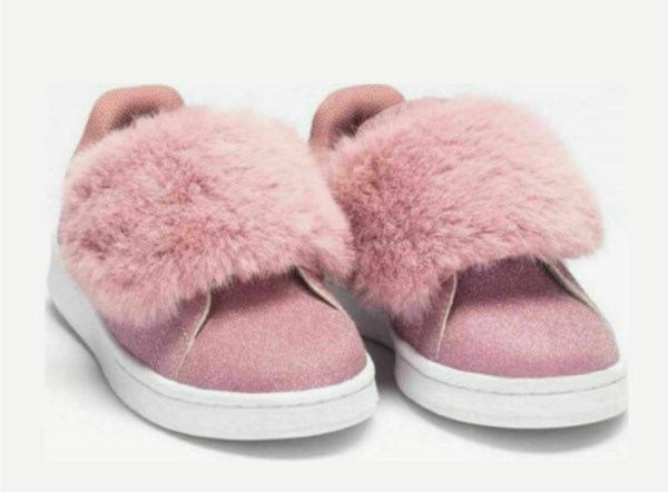LELLI KELLY Sneakers με γούνινη λεπτομέρεια Dusty pink LK6808