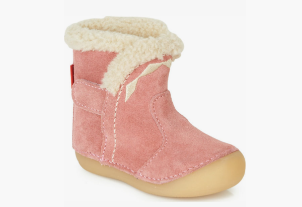 Kickers Ανατομικά Suede Παιδικά Μποτάκια Ροζ Sofur 735640-10-131